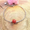 Bracelet Argent et perle Cornaline