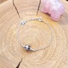 Bracelet Argent et perle Rhodonite