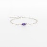 Bracelet Argent et perle Améthyste