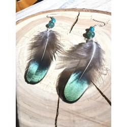 Boucles d'oreilles plumes...